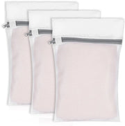 Set a 3 pezzi per Lavatrice - Raccoglitore con Cerniera - Tela Fina - 30x40 cm - Respira e Resistente alle Scalfitture
