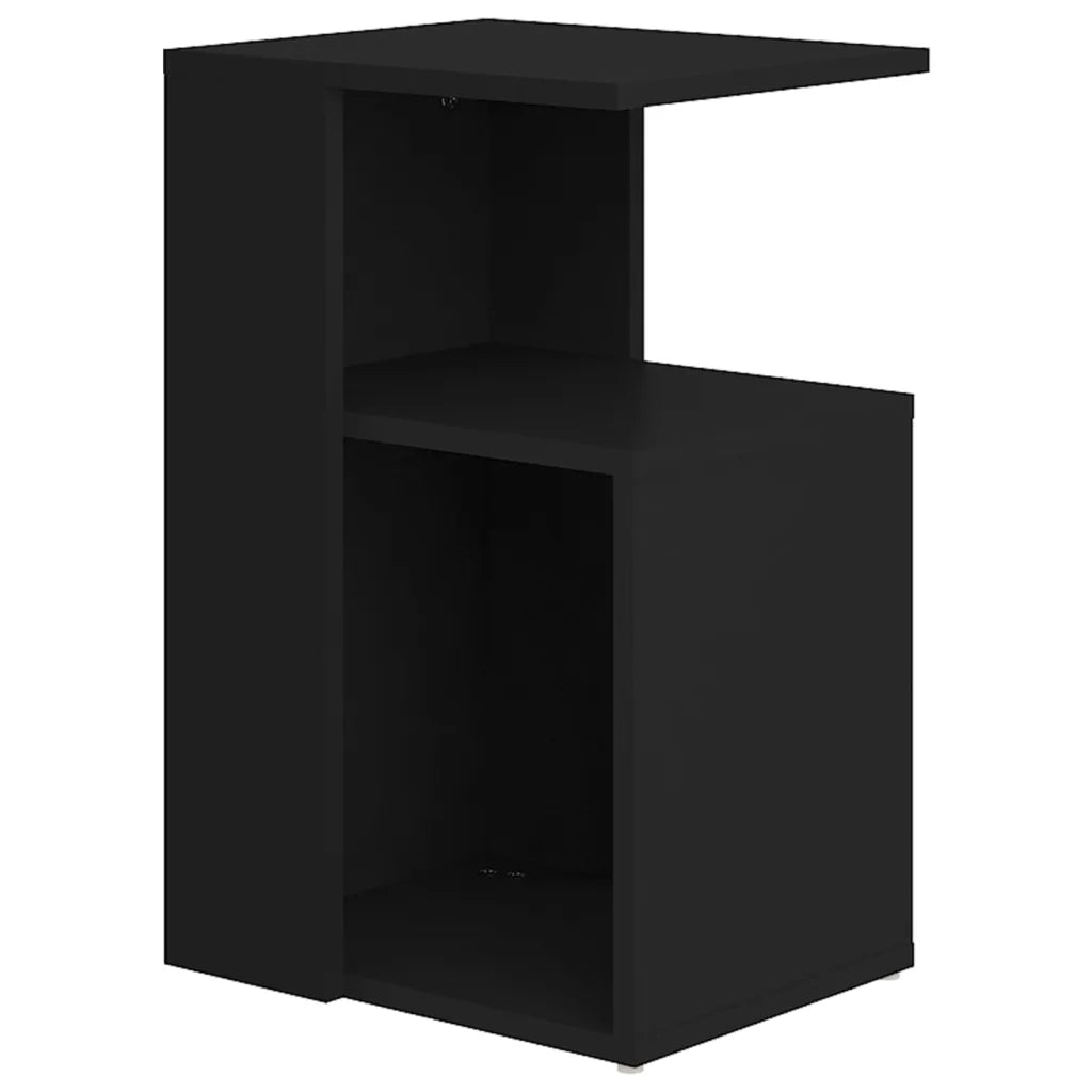 Tavolino Nero 36x30x56 cm in Legno Multistrato 802994