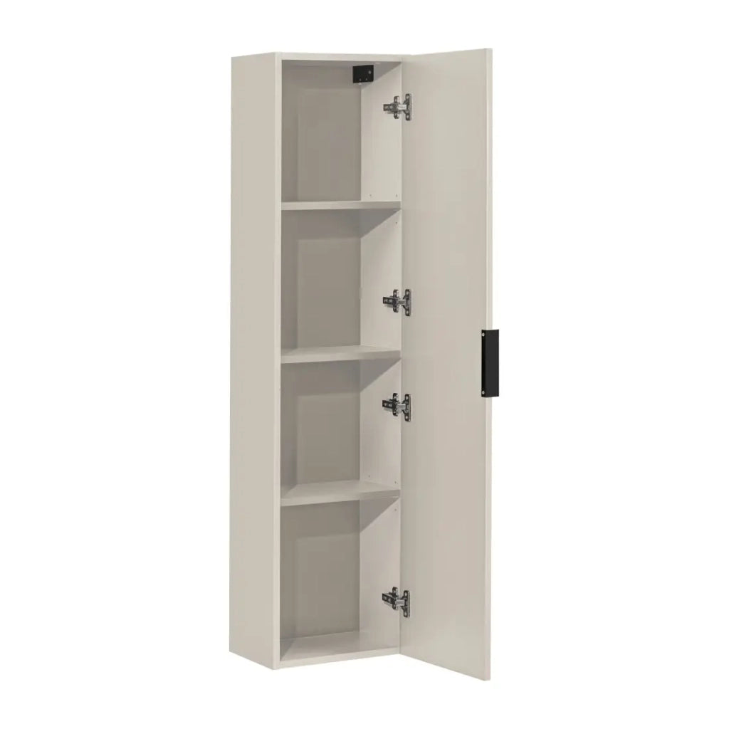 Colonna da bagno sospesa NOXERA – 1 porta – Beige opaco – Altezza 140 cm