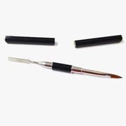 Trade Shop - Pennello 2 In 1 Setole Punta Modellare Applicare Stesura Gel Colori Nail Art -