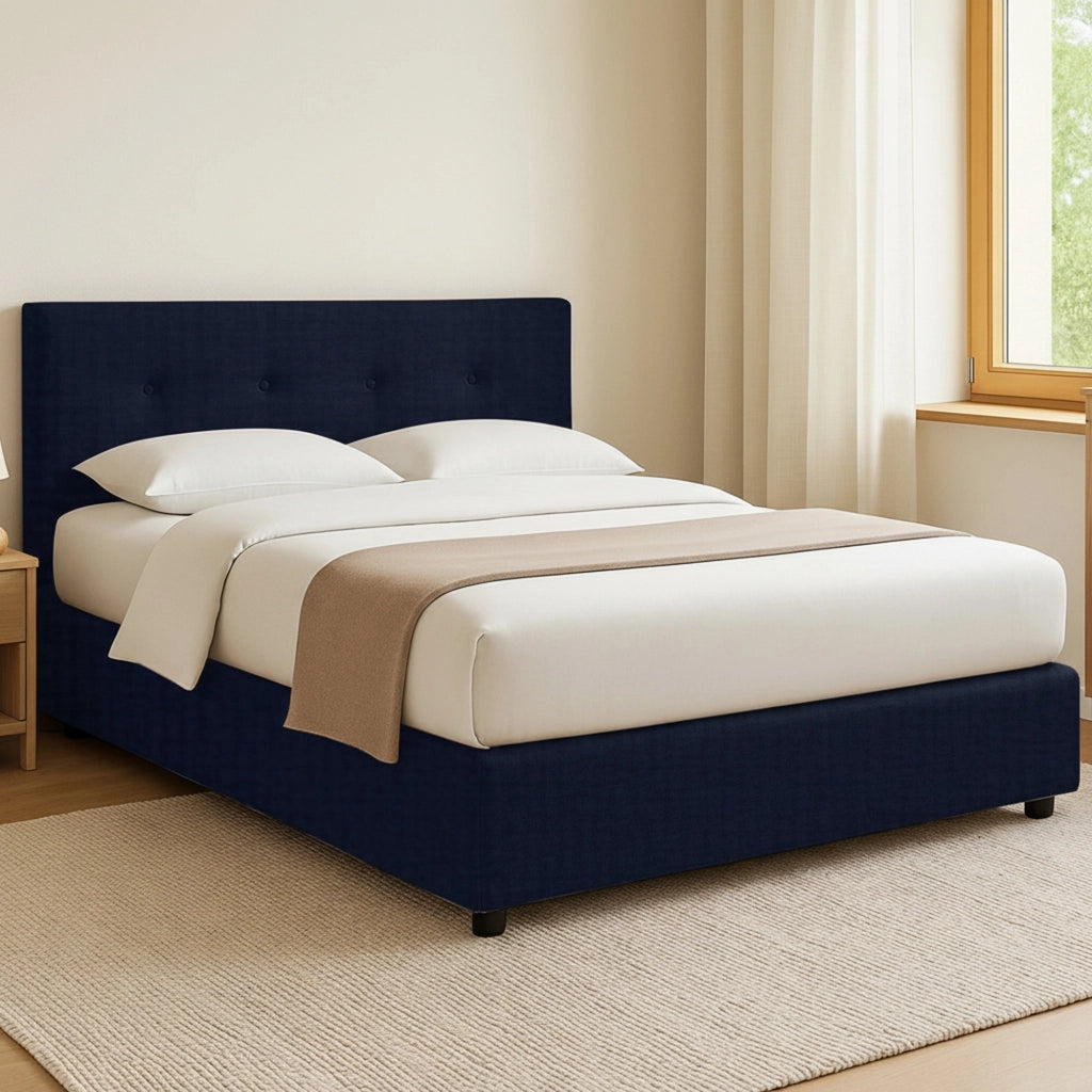 Luton, Letto Piazza e Mezza Sfoderabile Made in Italy, Viola Scuro