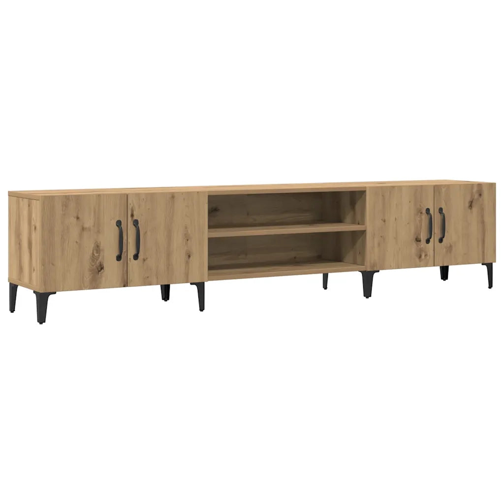 Mobile TV-Credenza per TV-Console TV Rovere Artigianale 180x31,5x40cm in Legno Multistrato