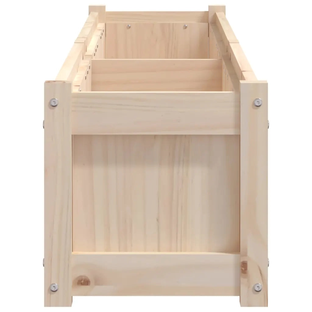 2 pz Fioriere | Cassetta per fiori | Vaso da Giardino in Legno Massello di Pino