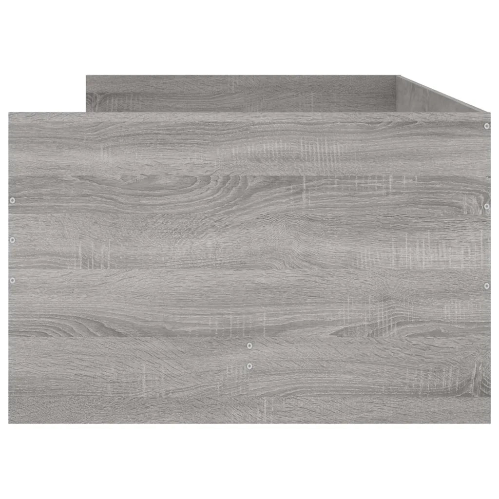 Letto singolo | Letto per adulti | Giroletto con Cassetti Grigio Sonoma 90x190 cm