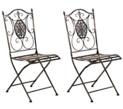 Set di 2 sedie pieghevoli Sibell bronzo