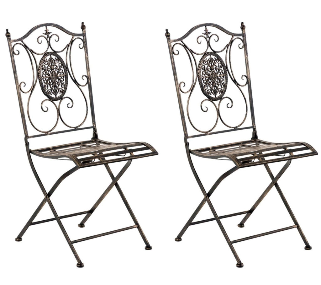Set di 2 sedie pieghevoli Sibell bronzo