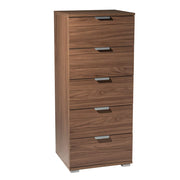 CASSETTIERA CON 5 CASSETTI TINTA NOCE 45 X 38 X H103 CM