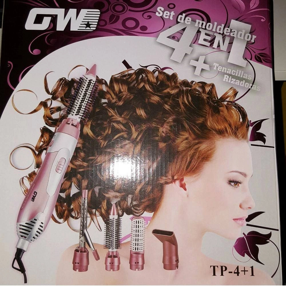 Trade Shop - Spazzola Ad Aria Phon 4 In 1 Per Capelli Donna Elettrico Parrucchieri Tp-4+1 -