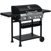 Barbecue a gas 4+1 ¨C zephmum ¨C grigio, acciaio, 12.5 kW