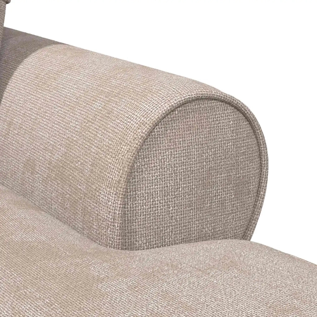 Chaise Longe con Gonna con cuscino Beige 157 x 91 x 91 cm ARES 42022955