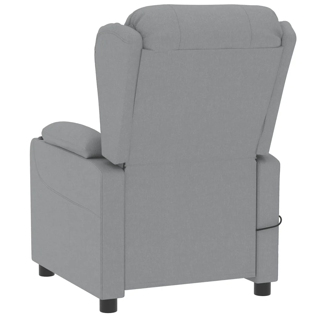 Poltrona Massaggiante in Tessuto Grigio Chiaro
