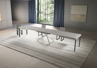 Tavolo Allungabile 180/440x90 cm Niket Cashmere Gambe Bianche