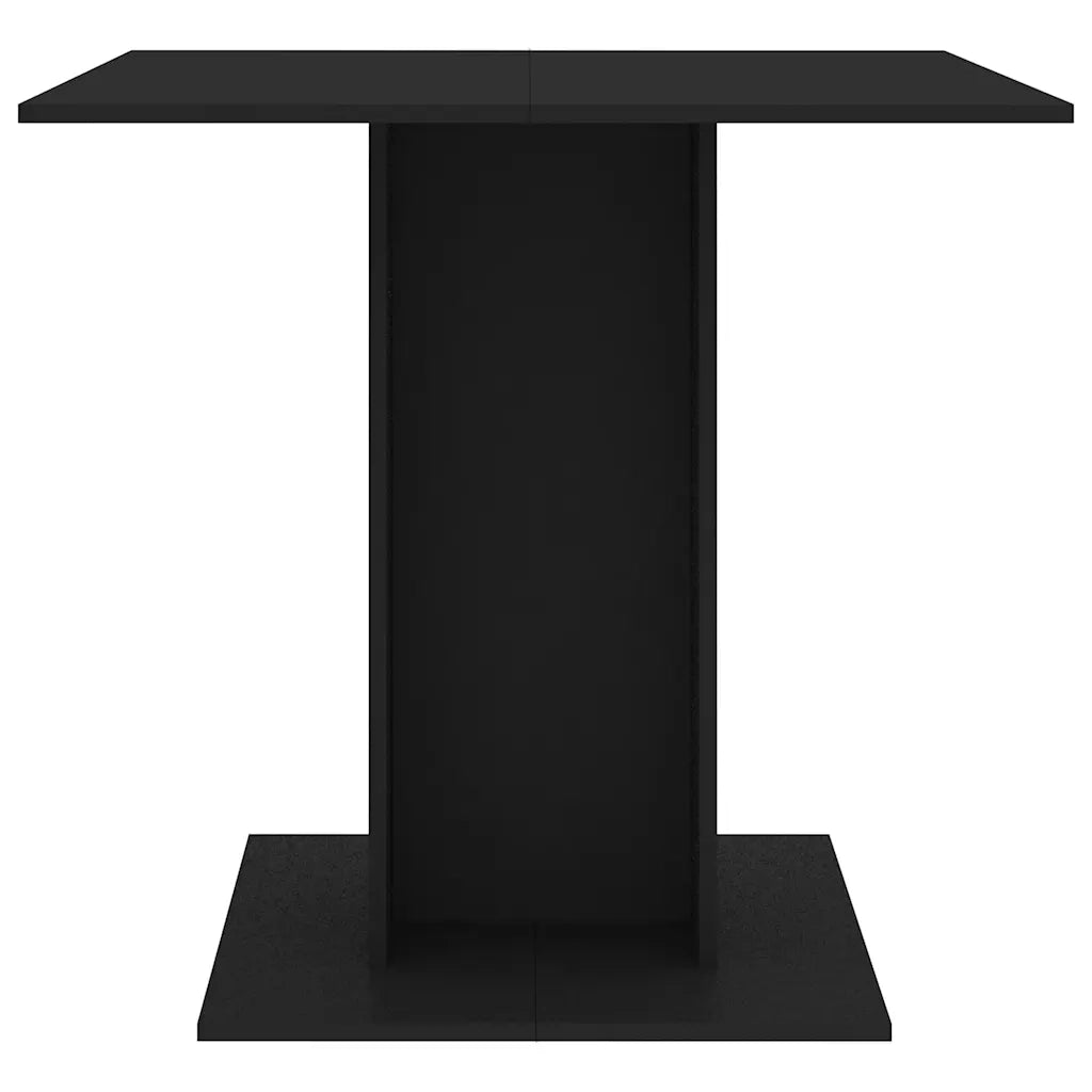 Tavolo da Pranzo Nero 80x80x75 cm in Legno Multistrato 800253