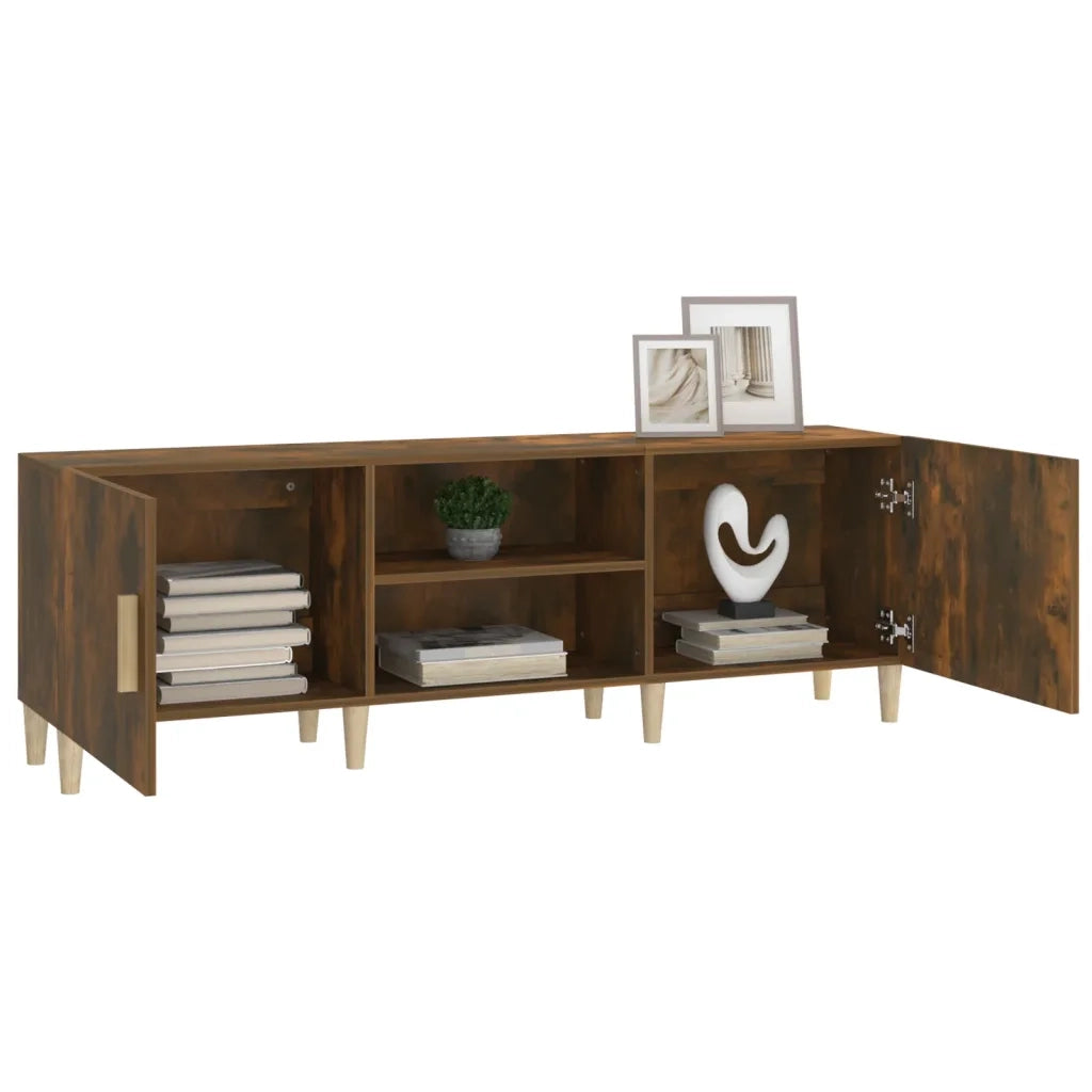 Mobile Porta TV Rovere Fumo 150x30x50 cm in Legno Multistrato 817501