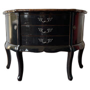 Credenza in legno dipinto a mano nero 115x45x83h cm