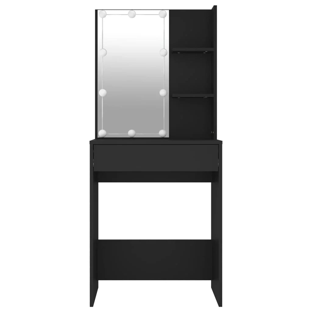 Toletta dal design contemporaneo con illuminazione a LED 60 x 40 x 140 cm nero 02_0006353