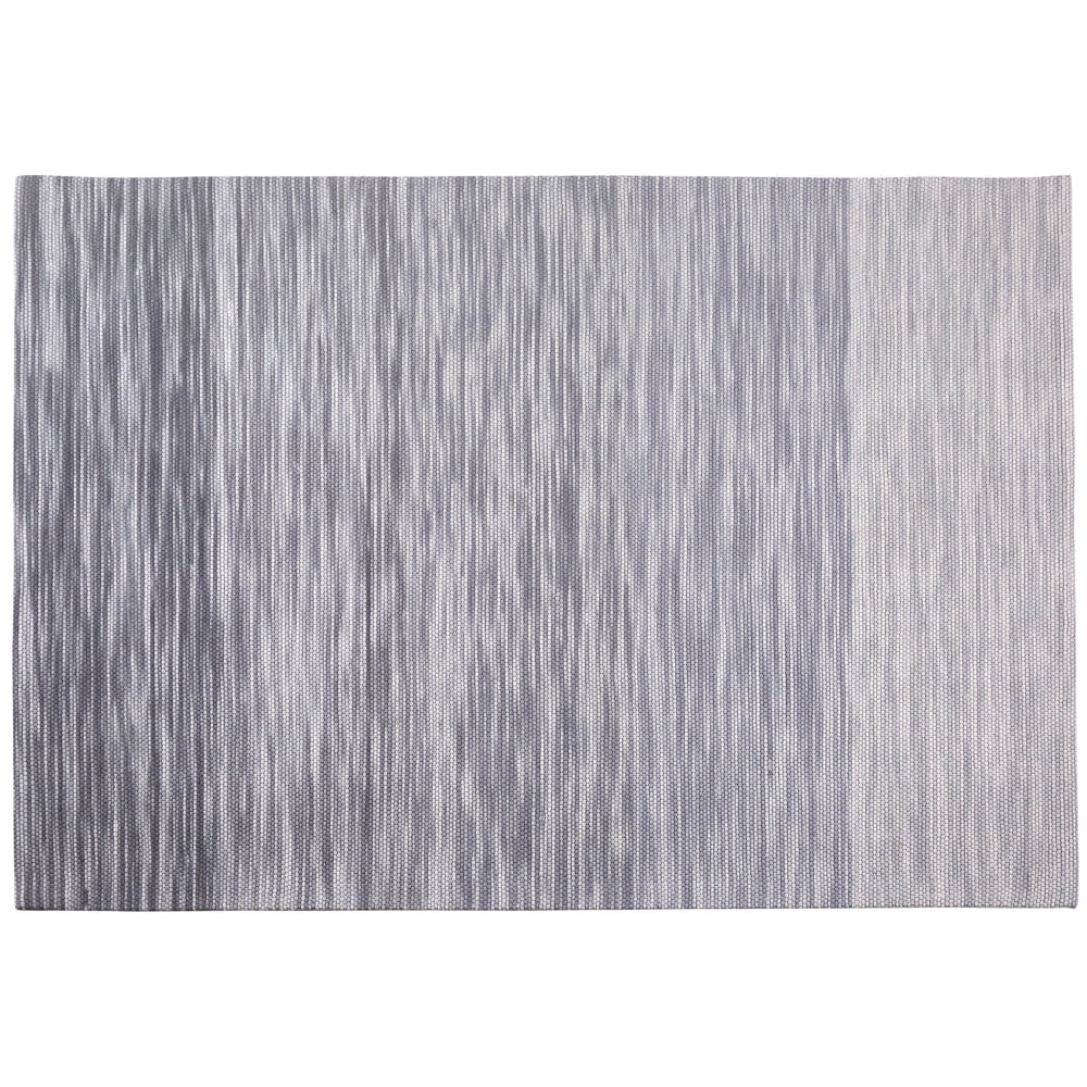Tappeto Grigio Lana e Poliestere 160 x 230 cm Tessuto a Mano Design Moderno