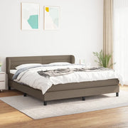 Giroletto a Molle con Materasso Tortora 180x200 cm in Tessuto 3126345