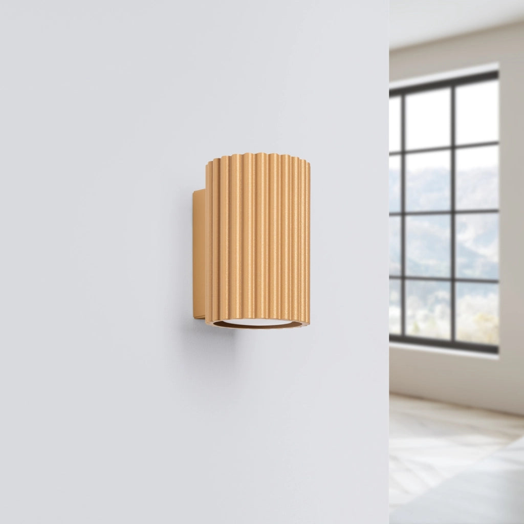 Applique GRAVIO Pure Lume ottone tubo 10cm su/giù GU10