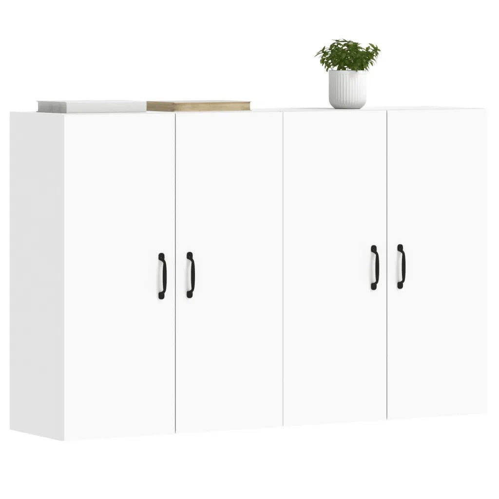 Armadietti a Parete 2 pz Bianchi in Legno Multistrato CFW6444534