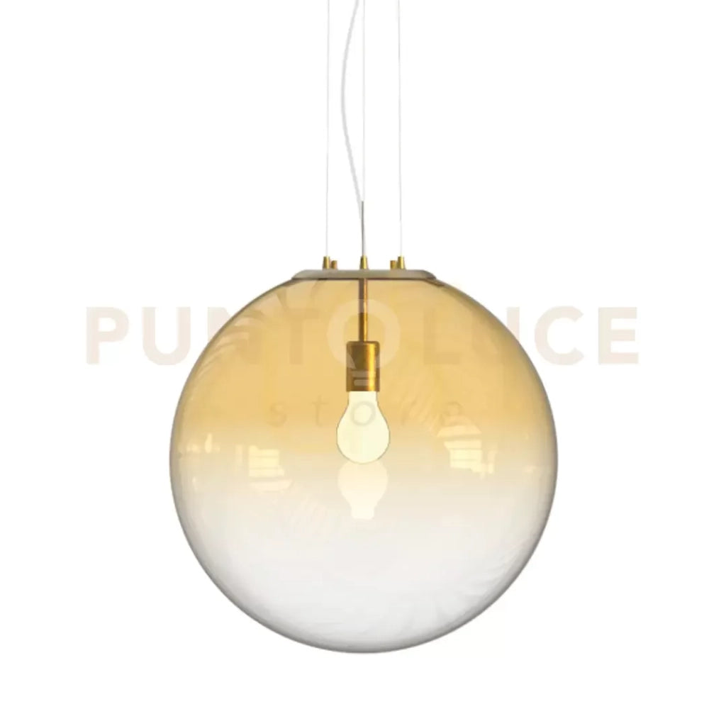 MAPA CLEAR LAMPADARIO SOSPESO IN VETRO AMBRA  SFUMATO D.50CM 1 LUCE ATTACCO E27