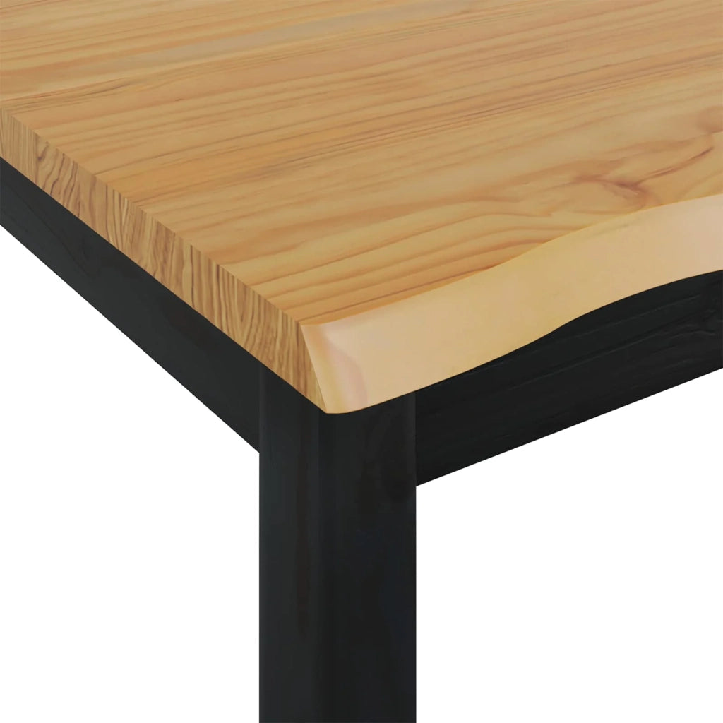 VidaXL Tavolo Alto EKAI Nero 112 x 70 x 91 cm Legno Massello di Pino 42037013
