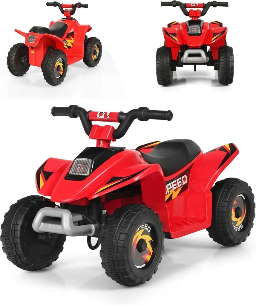 Auto elettrica per bambini, Quad elettrico per bambini ATV 6V, camminata anteriore/posteriore, sedile ergonomico, ruote antiscivolo, caricatore incluso, carico 30 kg, per ragazzi e ragazze 3