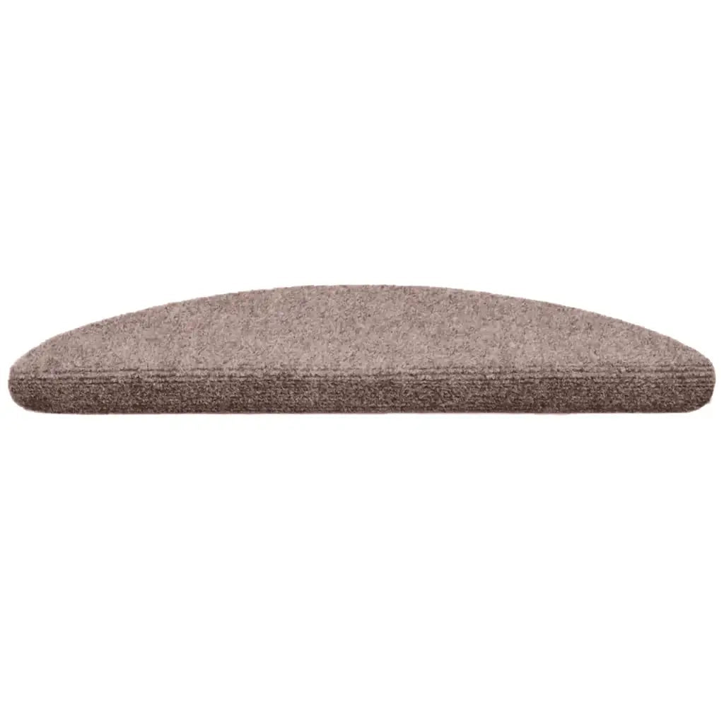 Tappetini per scale autoadesivi 30 pz 56x17x3 cm Marrone Chiaro semicircolari 3365679