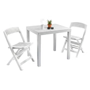 Salottino Outdoor Corinth, set Salotto da Esterno 2 Posti Made in Italy, Bianco