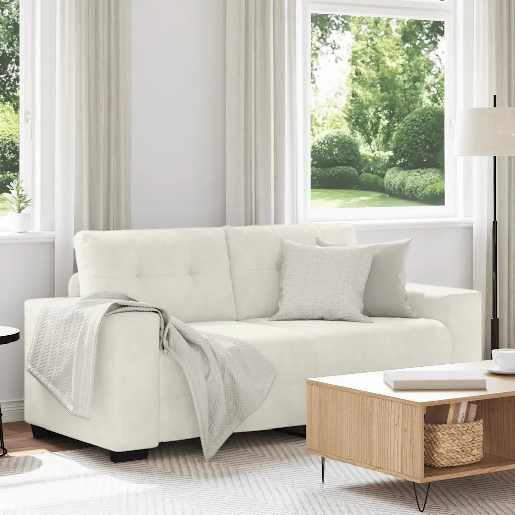 Divano Divanetto-Sofa Crema 140 cm in Velluto