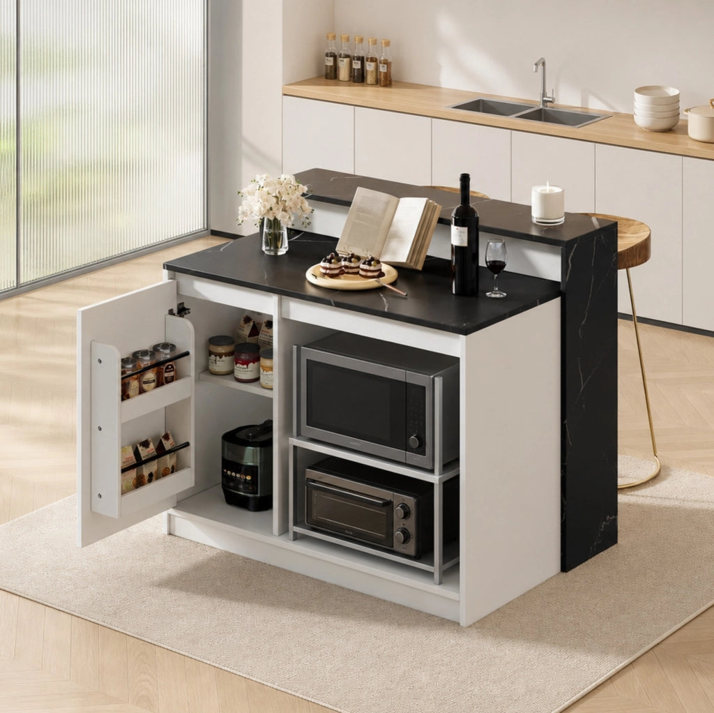 Isola da cucina multifunzione con area per animali