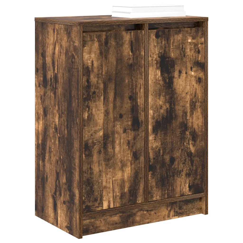Scarpiera Rovere Fumo 57x34x76 cm in Legno Multistrato 861872
