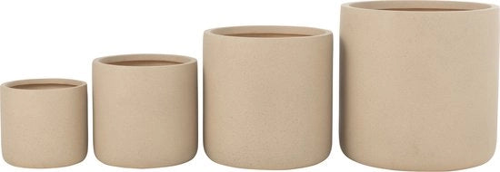 Set di vasi per piante Dune - ceramica - bianco - set da 4