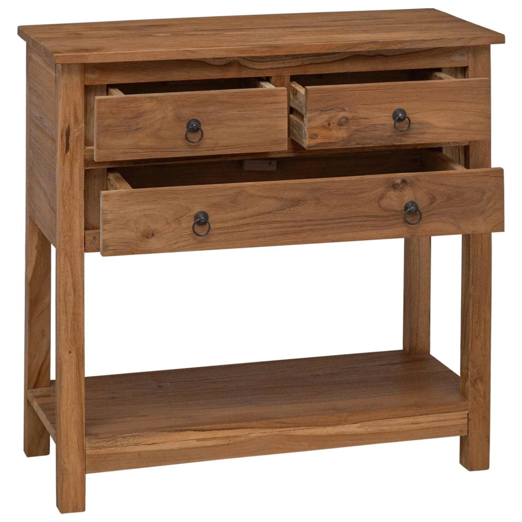 Credenza Naturale 79 x 35 x 80 cm Legno di teak solido 42024257