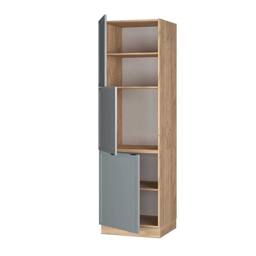 Mobile per forno da incasso Fame-Line Blu-grigio chiaro/Rovere dorato 60 cm Vicco