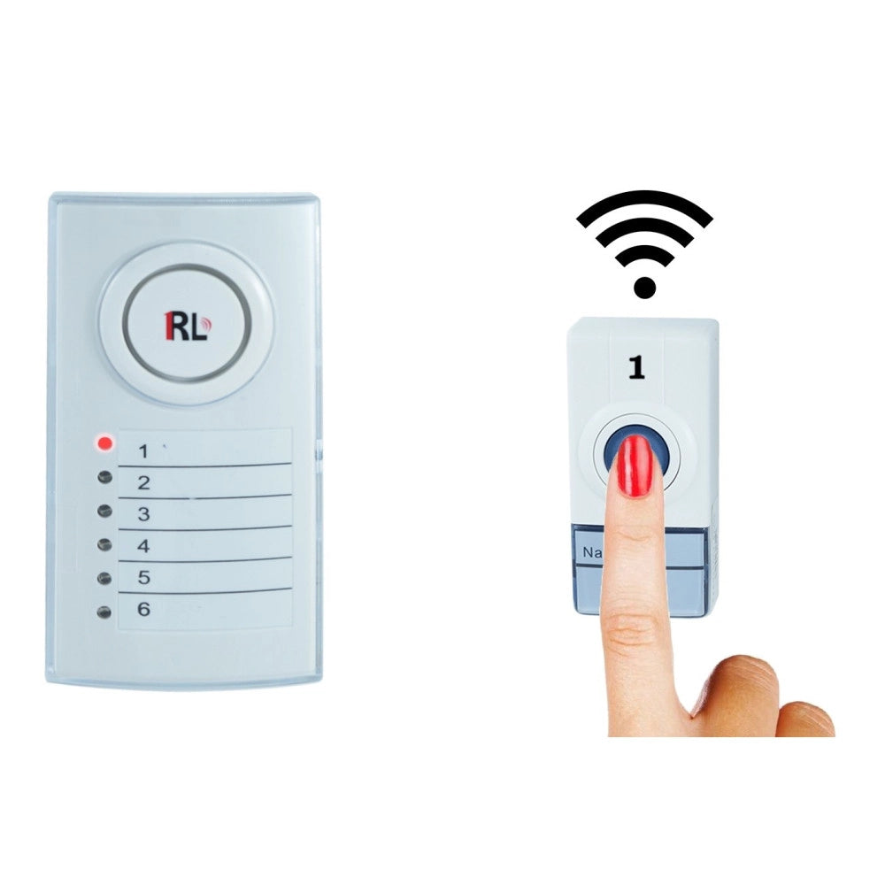 Trade Shop - Campanello Wireless Senza Fili Casa Ufficio Con 6 Zone Porte Separate Digitale -