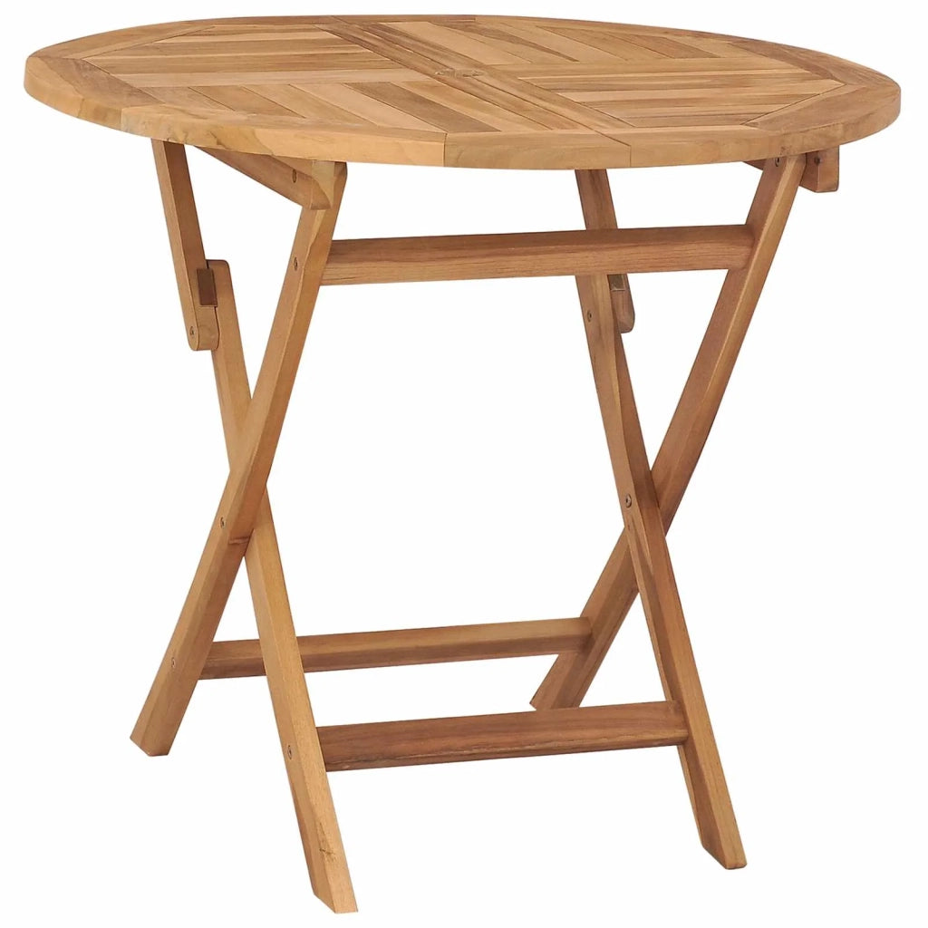 Set bistro da giardino pieghevole da 5 pezzi Naturale 3434089