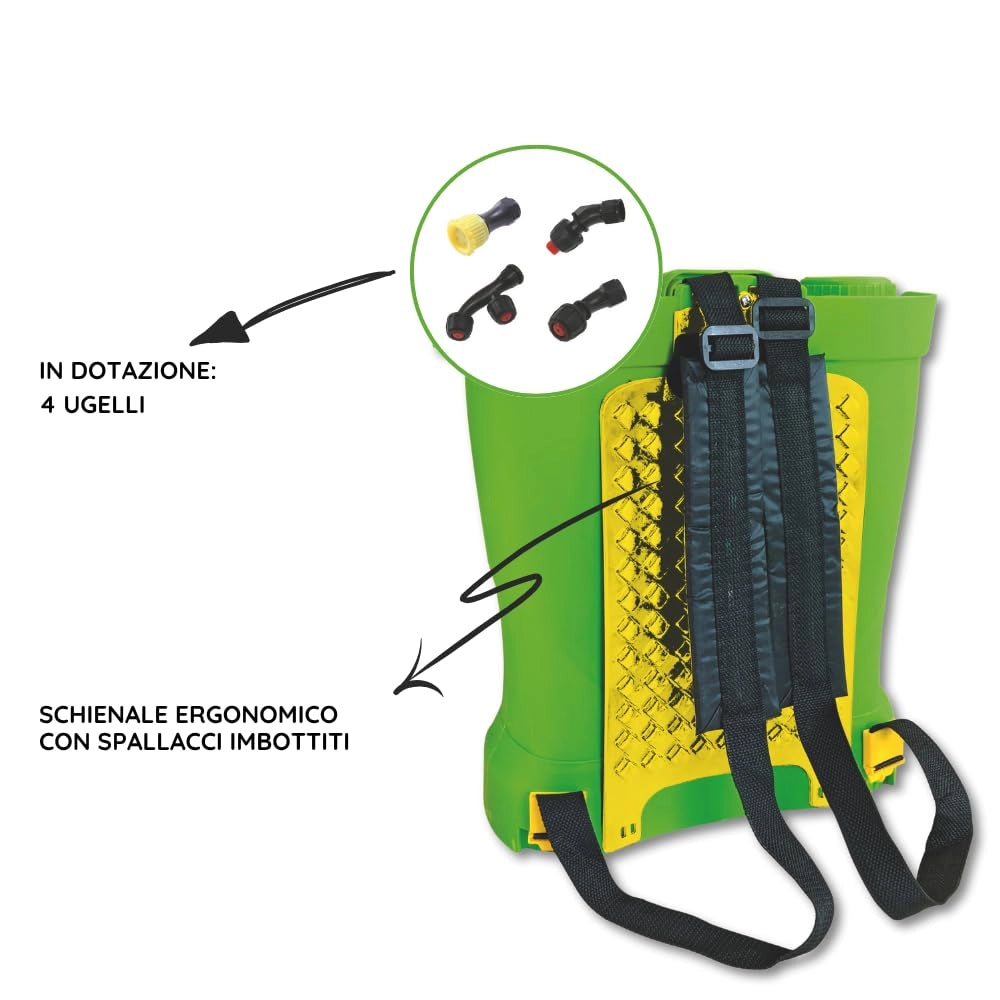 Globex POMPA IRRORATRICE A BATTERIA  lt. 16-12V 8 AH LITIO