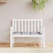 Cuscino per Panca a Quadri Grigi 100x50x3cm Tessuto Oxford 314079
