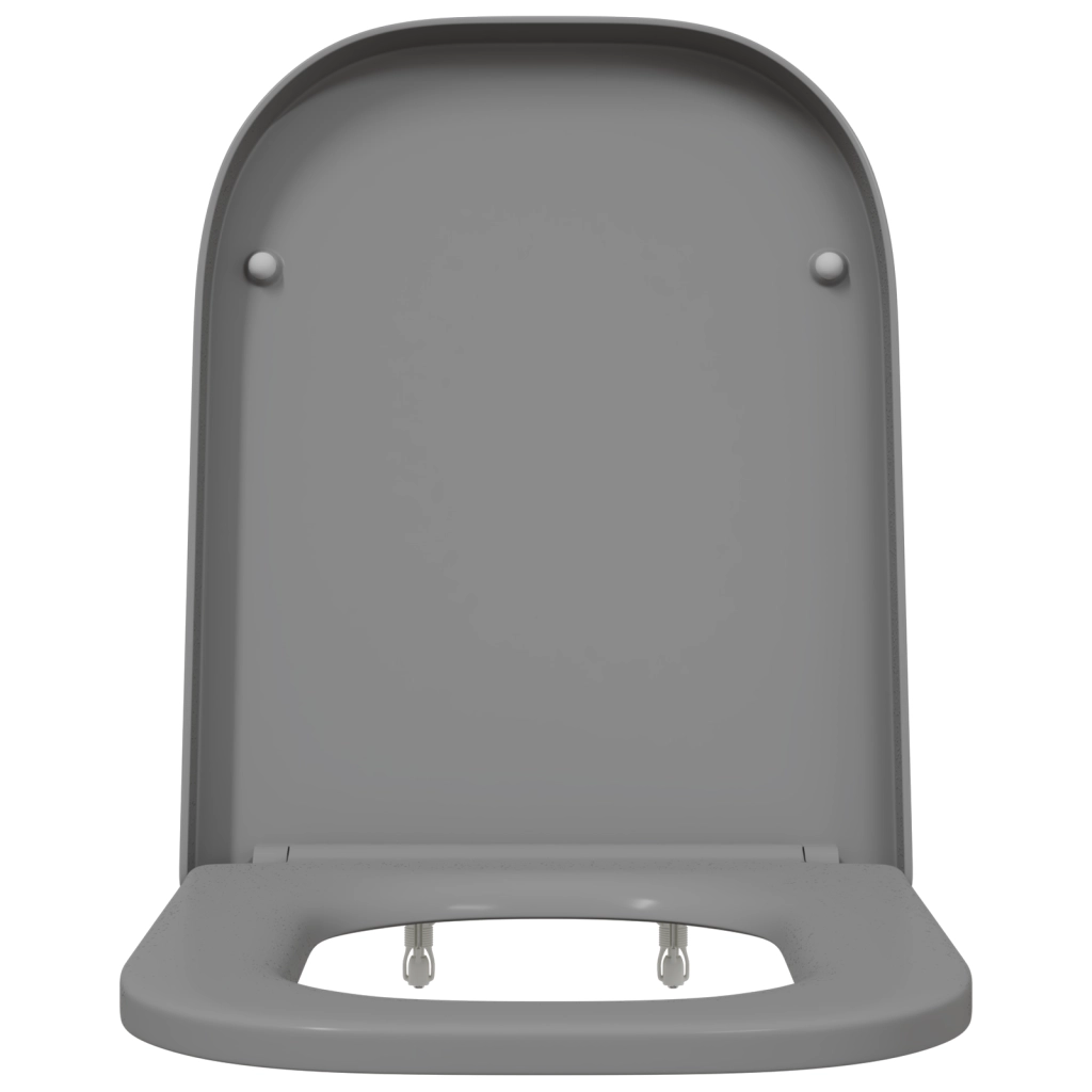 Sgabello per WC con chiusura morbida in Duroplast Grigio