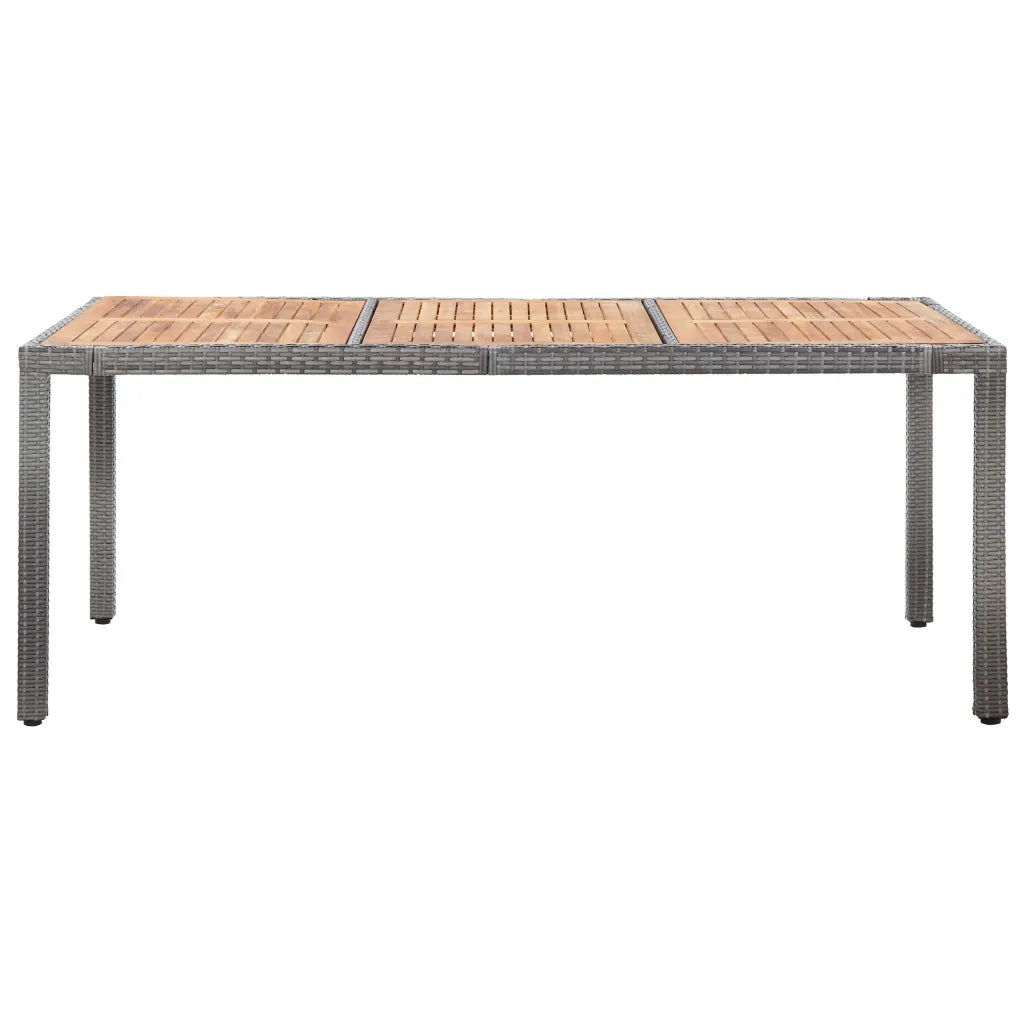 Set da Pranzo da Giardino 9 pz con Cuscini in Polyrattan Grigio 46020