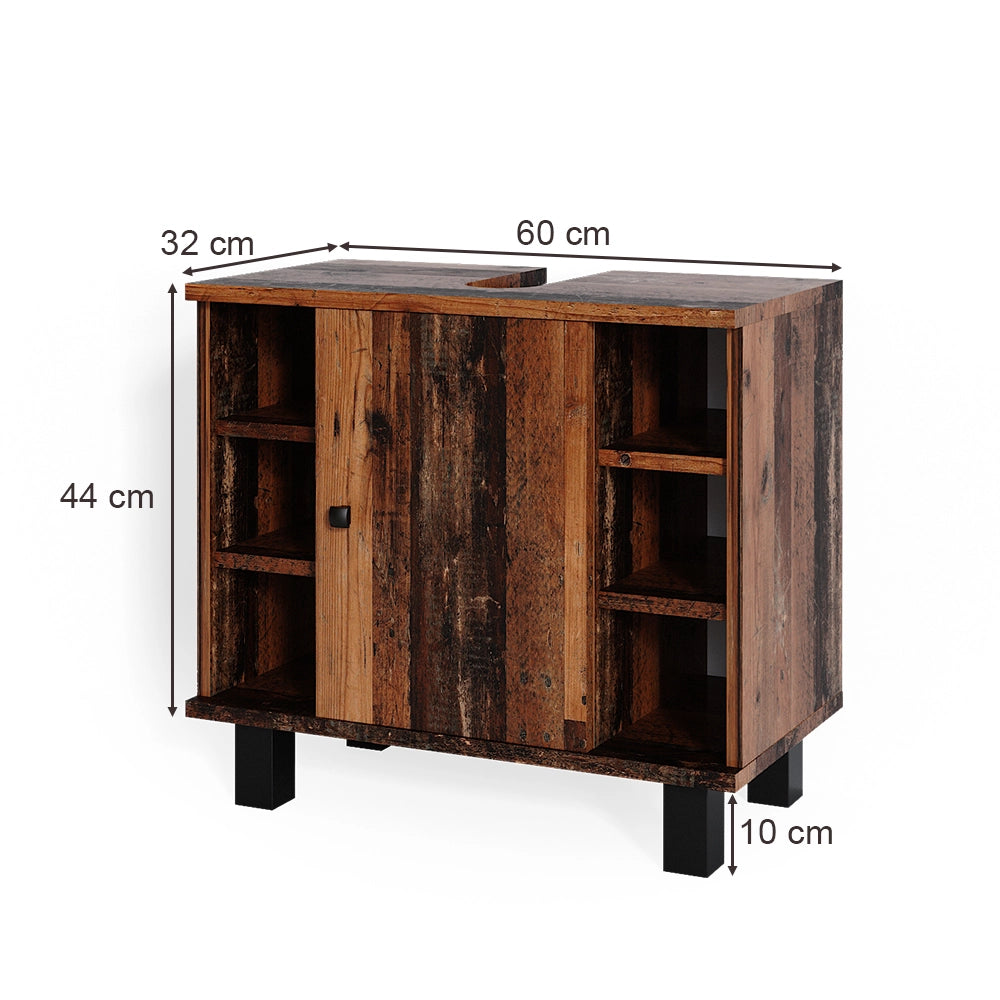 Mobile sottolavabo per bagno Fynn Legno antico 60 x 54 cm Vicco