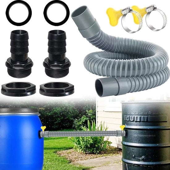 Connettore per regolatori di irrigazione e set di connessione - ideale per serbatoi di irrigazione - 2 pezzi