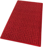 Tappeto Cucina 3D Antiscivolo Tinta Unita Assorbente Bordeaux 57x145 cm
