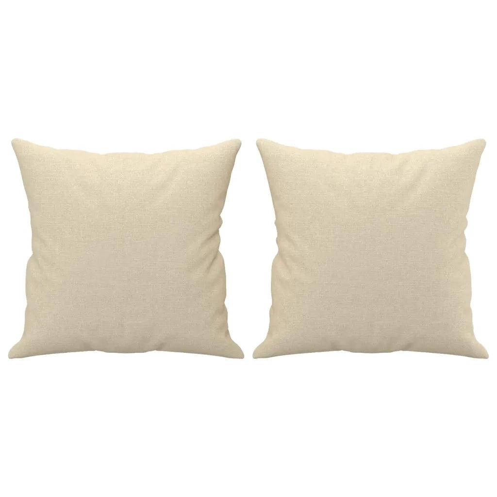 Divano | Divano da soggiorno | Sofa a 3 Posti con Cuscini Crema 180 cm in Tessuto