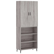 Credenza | Madia | Buffet da pranzo | Armadio da pranzo Grigio Sonoma 69,5x34x180 cm in Legno Multistrato