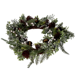 Coroncina verde con campanelli cm Ø50x10