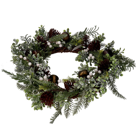 Coroncina verde con campanelli cm Ø50x10