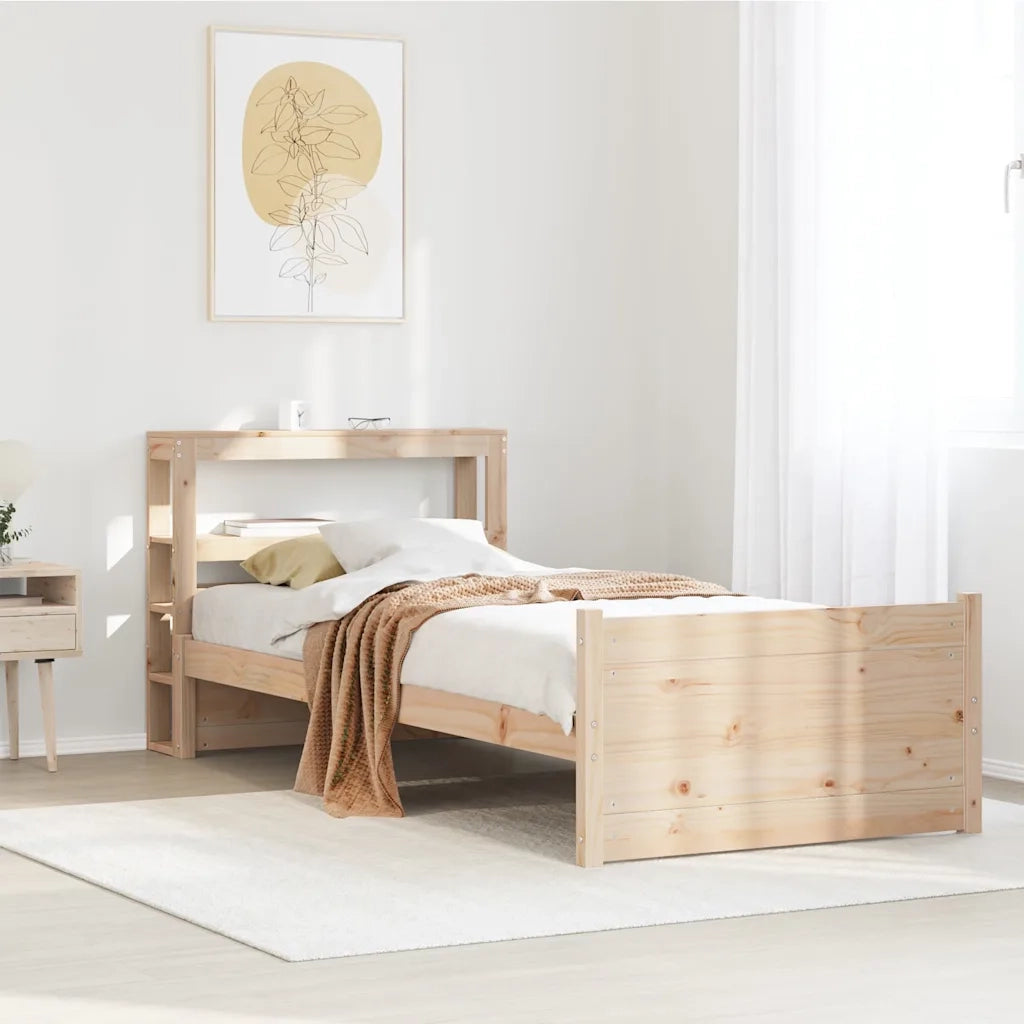 vidaXL Giroletto con Testiera 90x190 cm in Legno Massello di Pino