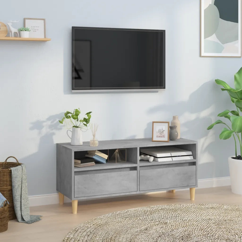 Mobile per TV Grigio Cemento 100x34,5x44,5 cm Legno Multistratocod mxl 79397